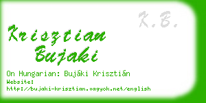 krisztian bujaki business card